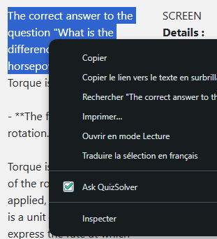 Close-up of “Ask College Help AI” in the right-click menu